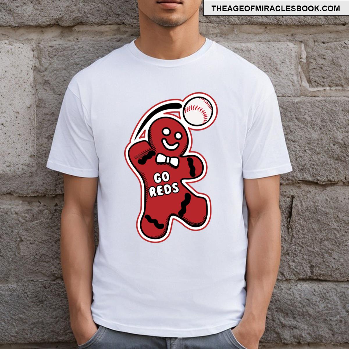 Cincinnati Reds Gingerbread Man T-shirt