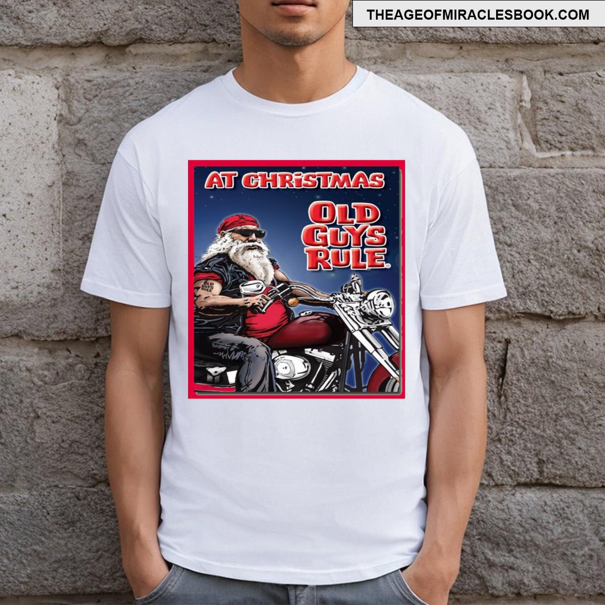 Funny Biker Santa Clause T-shirt
