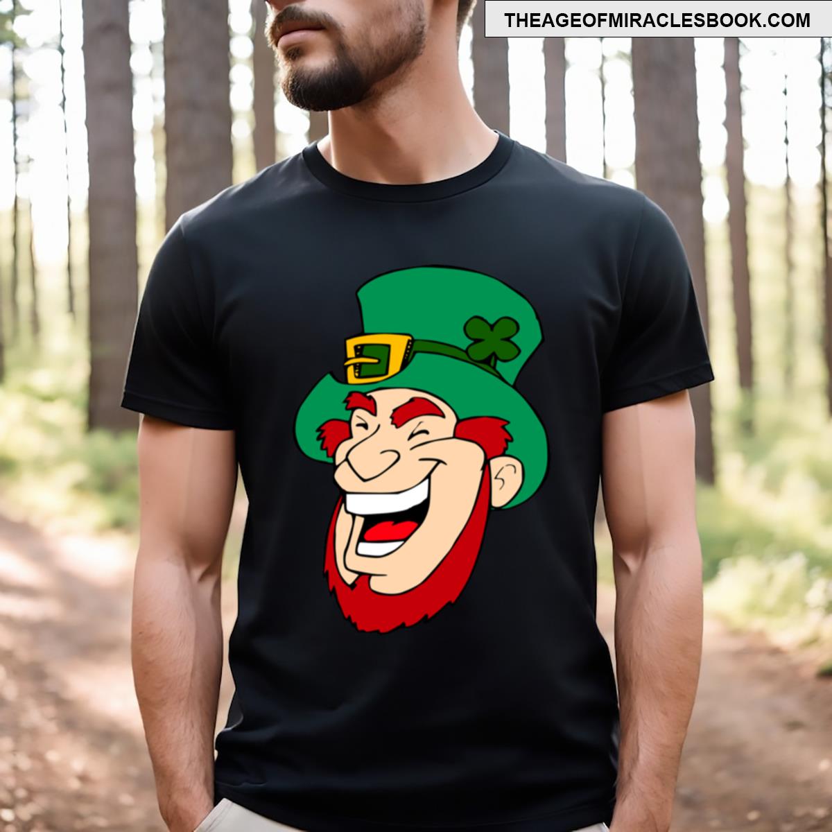Leprechaun Laughing Face T-shirt