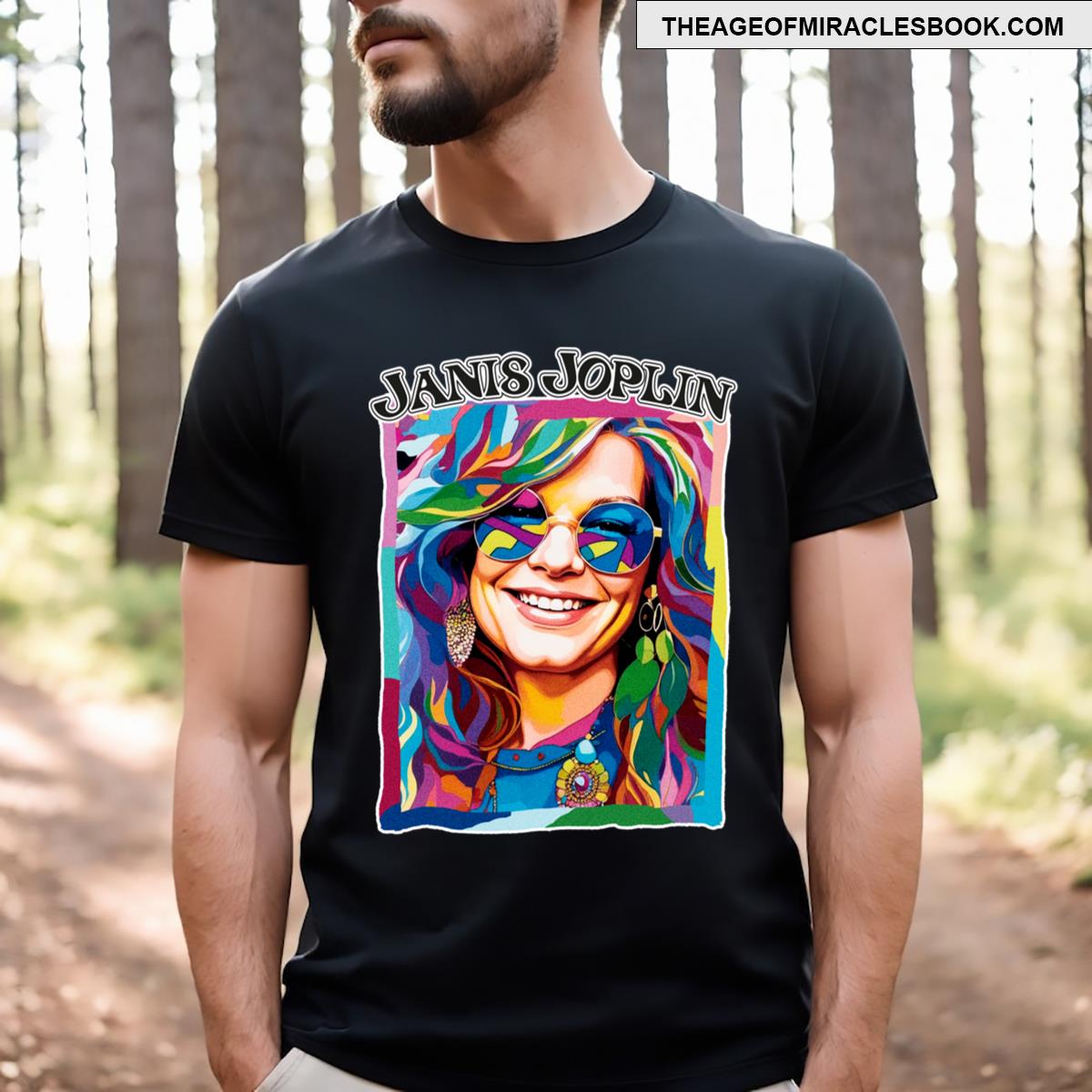 Janis Joplin Hippie Chic 2 T-shirt