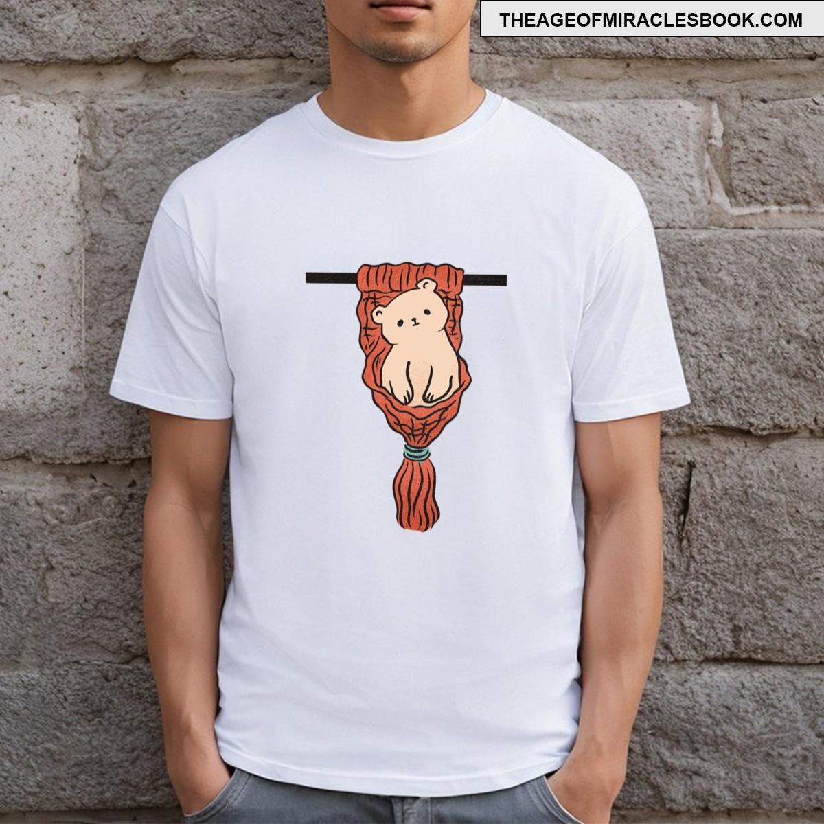 Retro Bear In A Curtain T-shirt