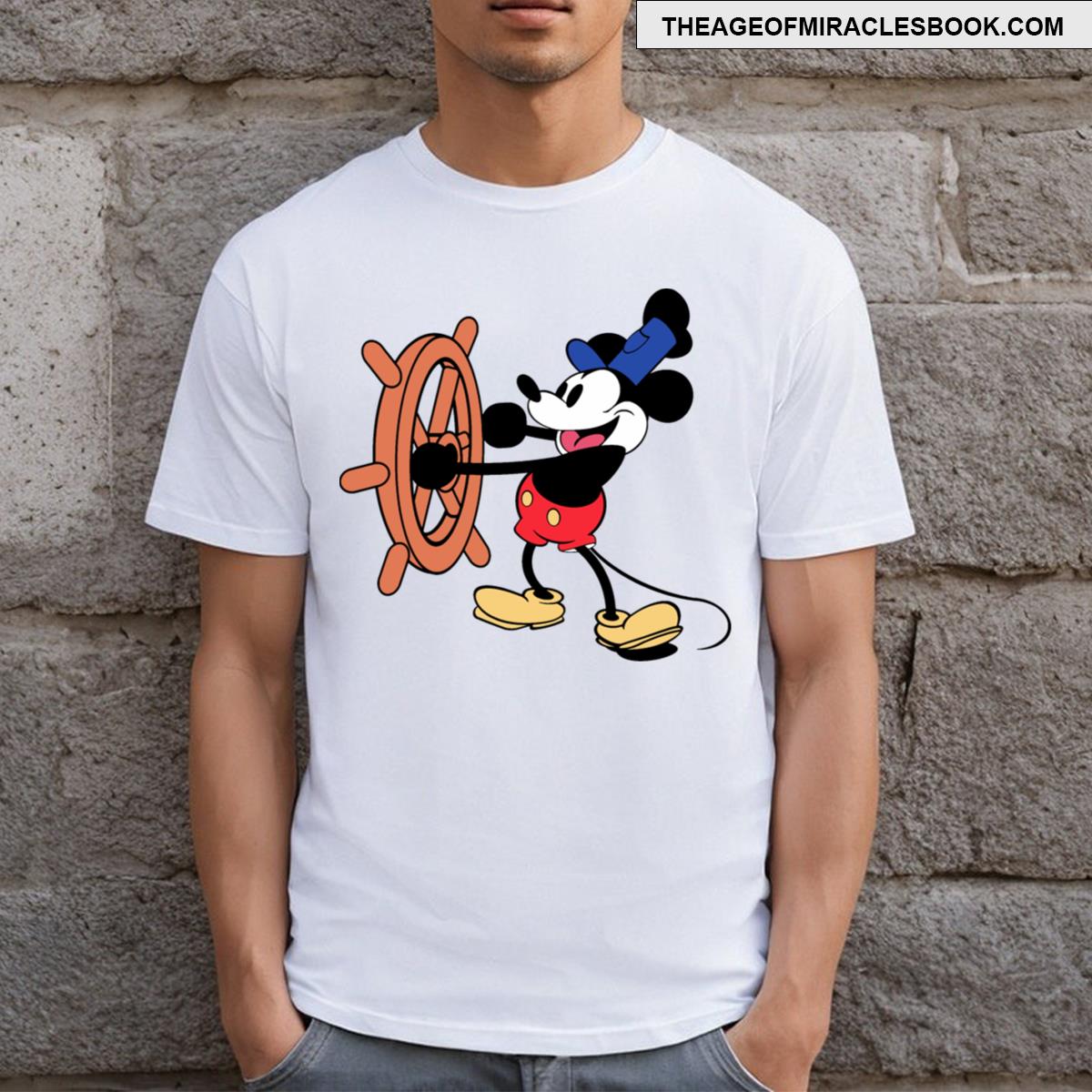 Steamboat Willie Cartoon T-shirt