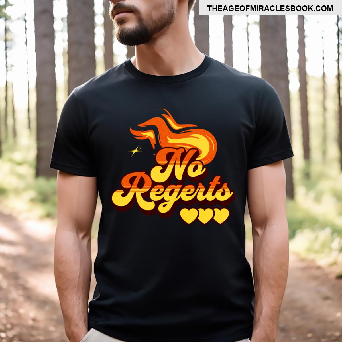 No Regrets Funny Logo T-shirt