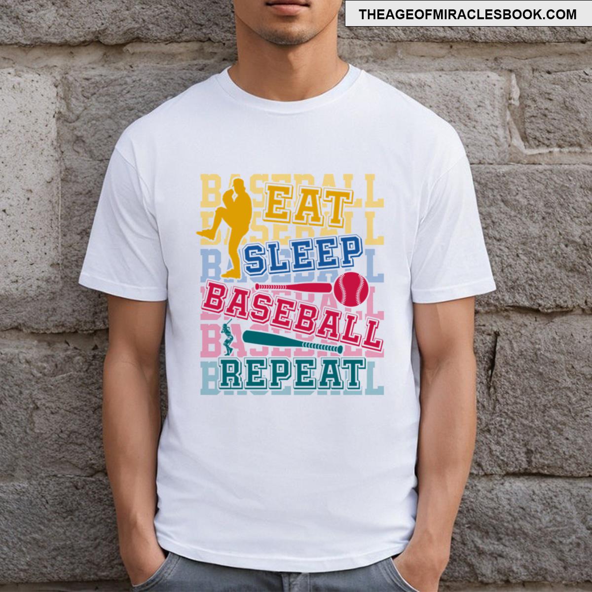 Eat Sleep Baseball Repeat T-shirt
