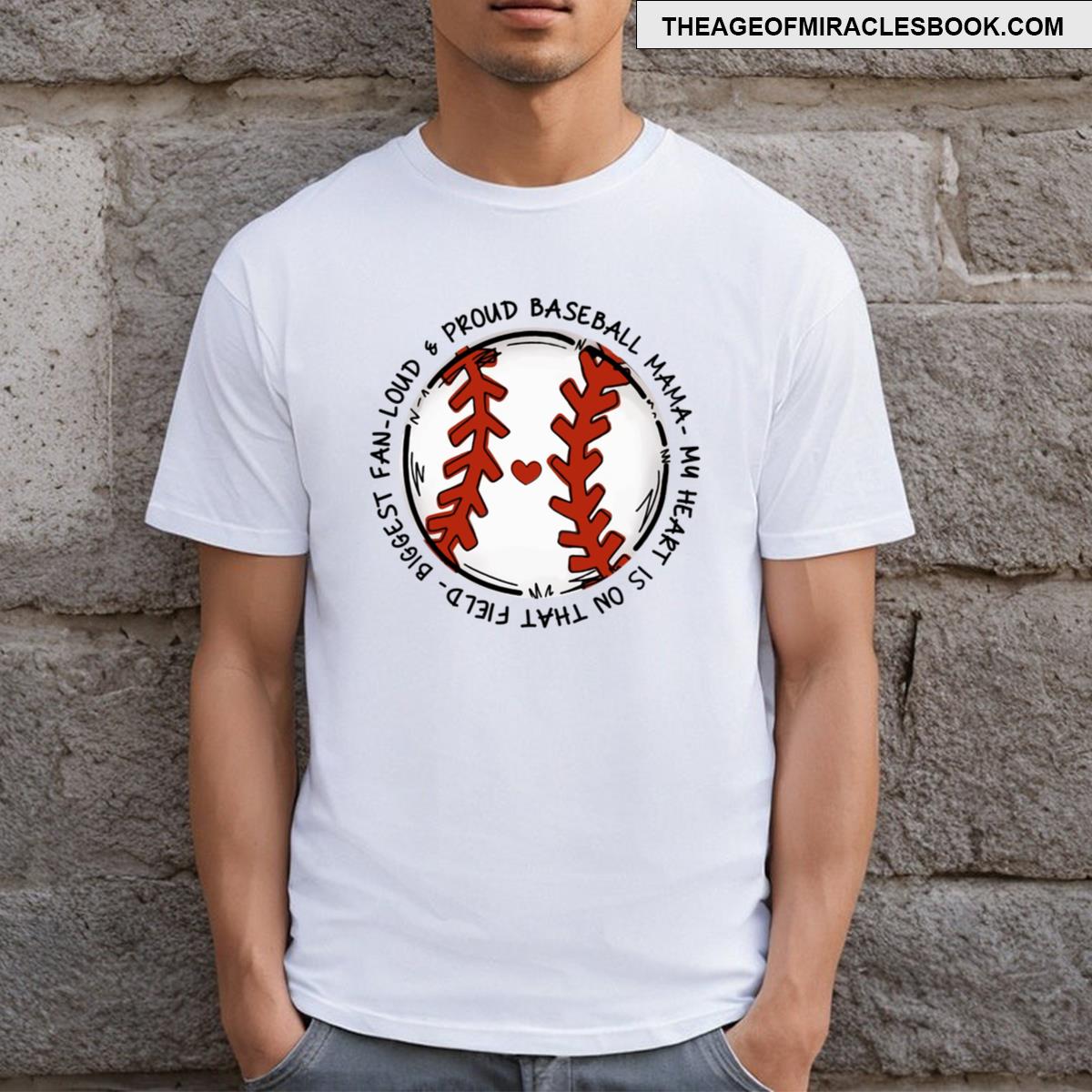 Proud Baseball Mama T-shirt