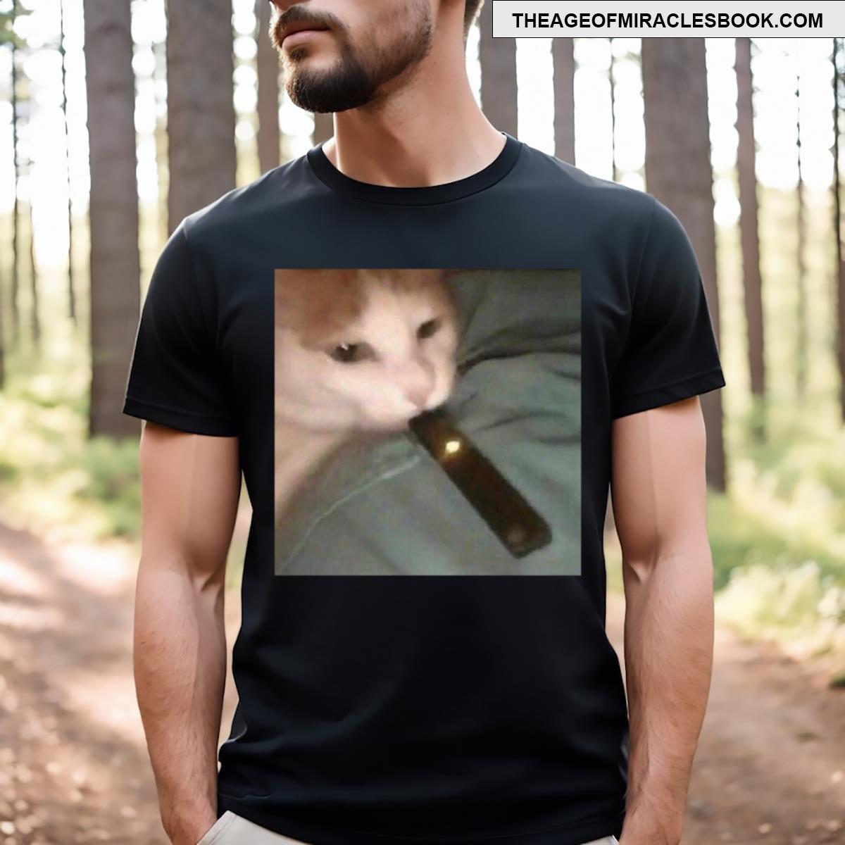 Cat Hitting A Fat Vape T-shirt