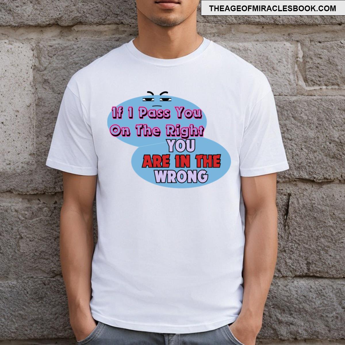 Driving Rules Passing On Blue T-shirt