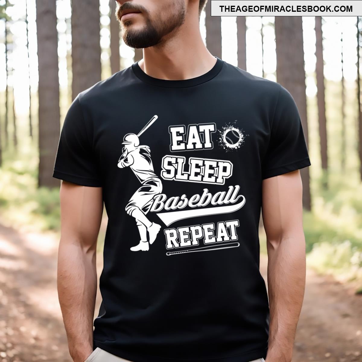 Eat Sleep Baseball Repeat T-shirt
