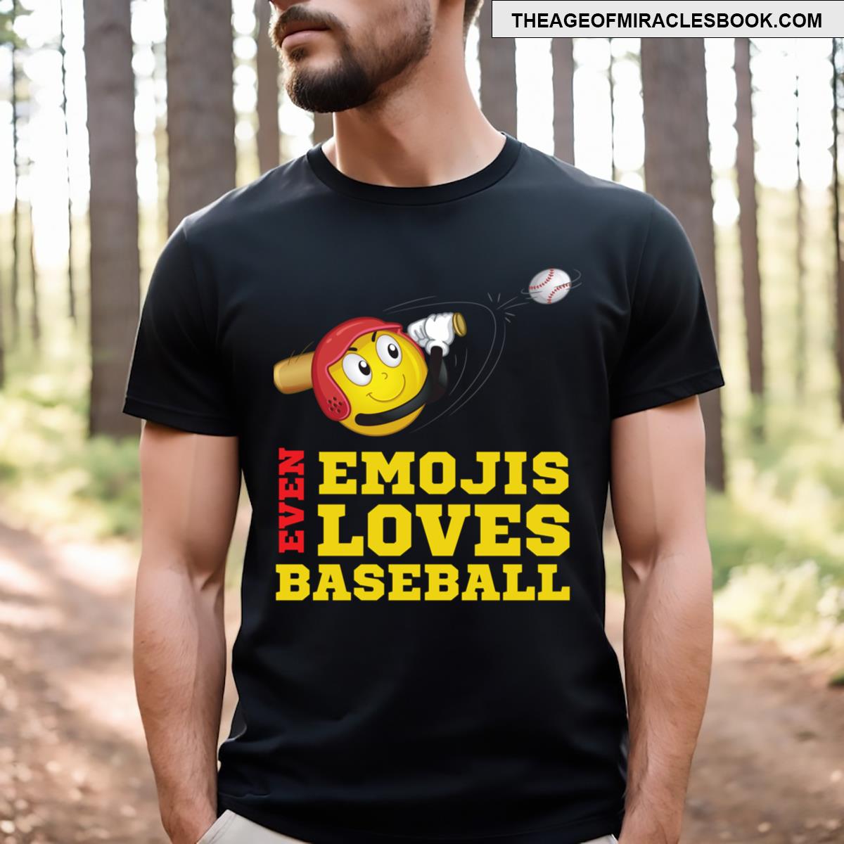 Even Emojis Loves Baseball T-shirt