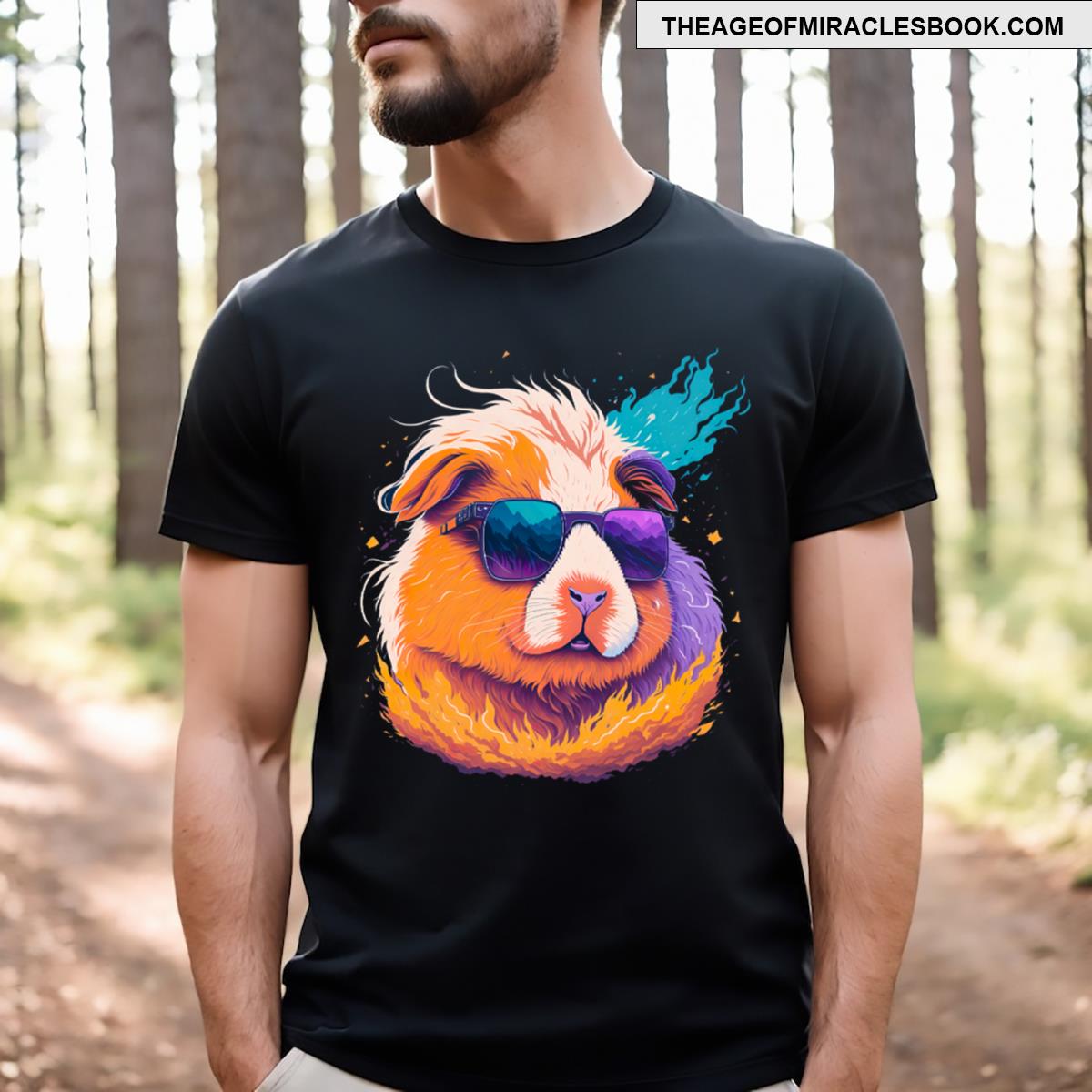 Guinea Pig Wearing Sunglass T-shirt
