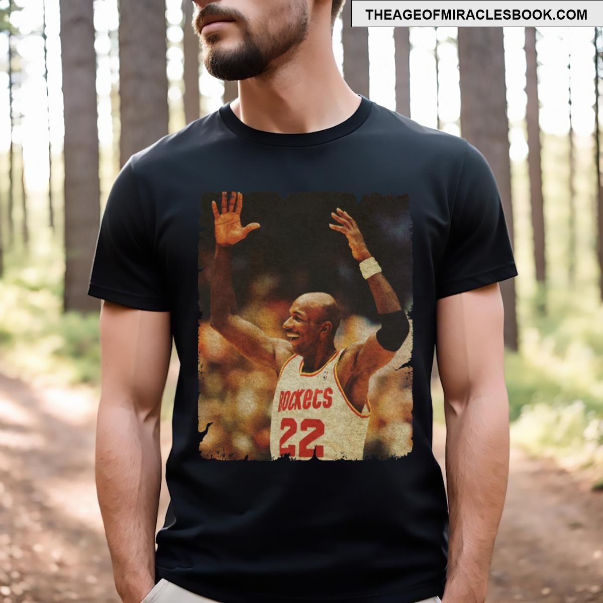 Kenny Smith 22 In Rockets T-shirt