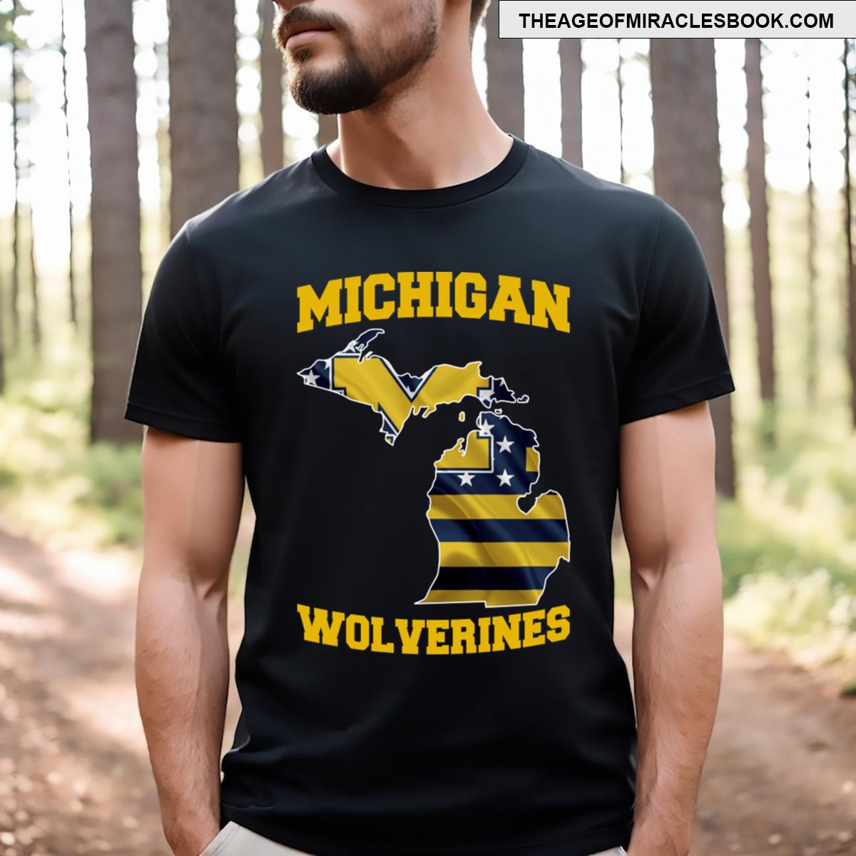 Michigan Wolverines Flag T-shirt