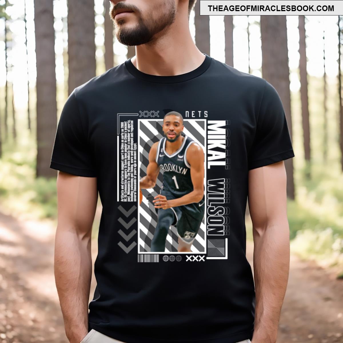 Mikal Bridges Paper Poster Version 10 T-shirt