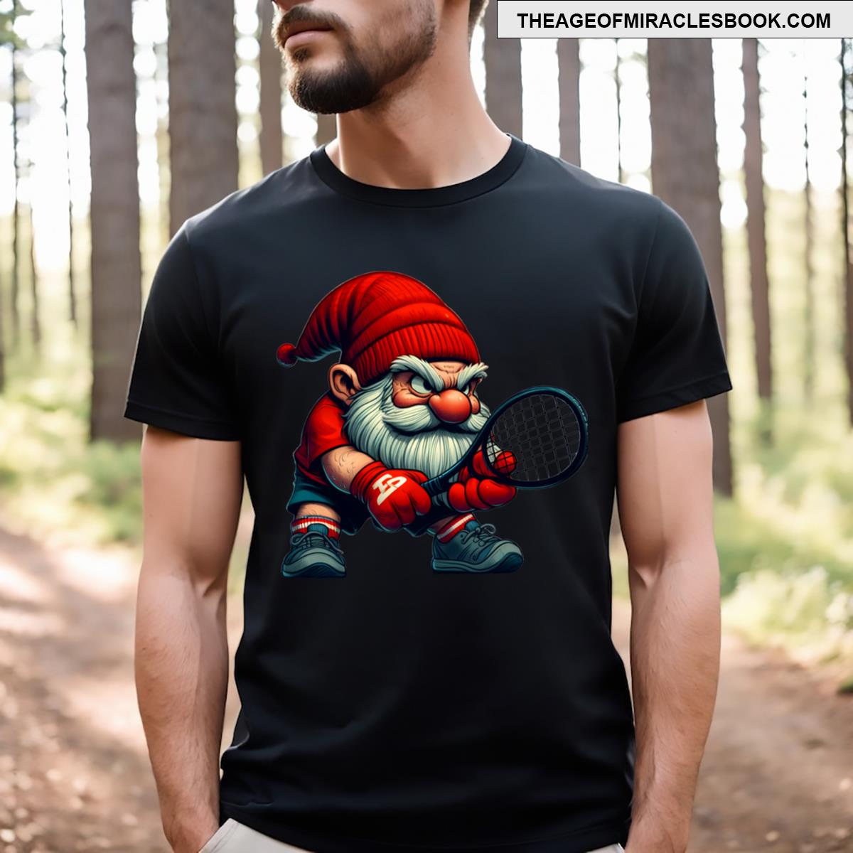 The Tiny Evil Gnome’s Tennis Mischief T-shirt