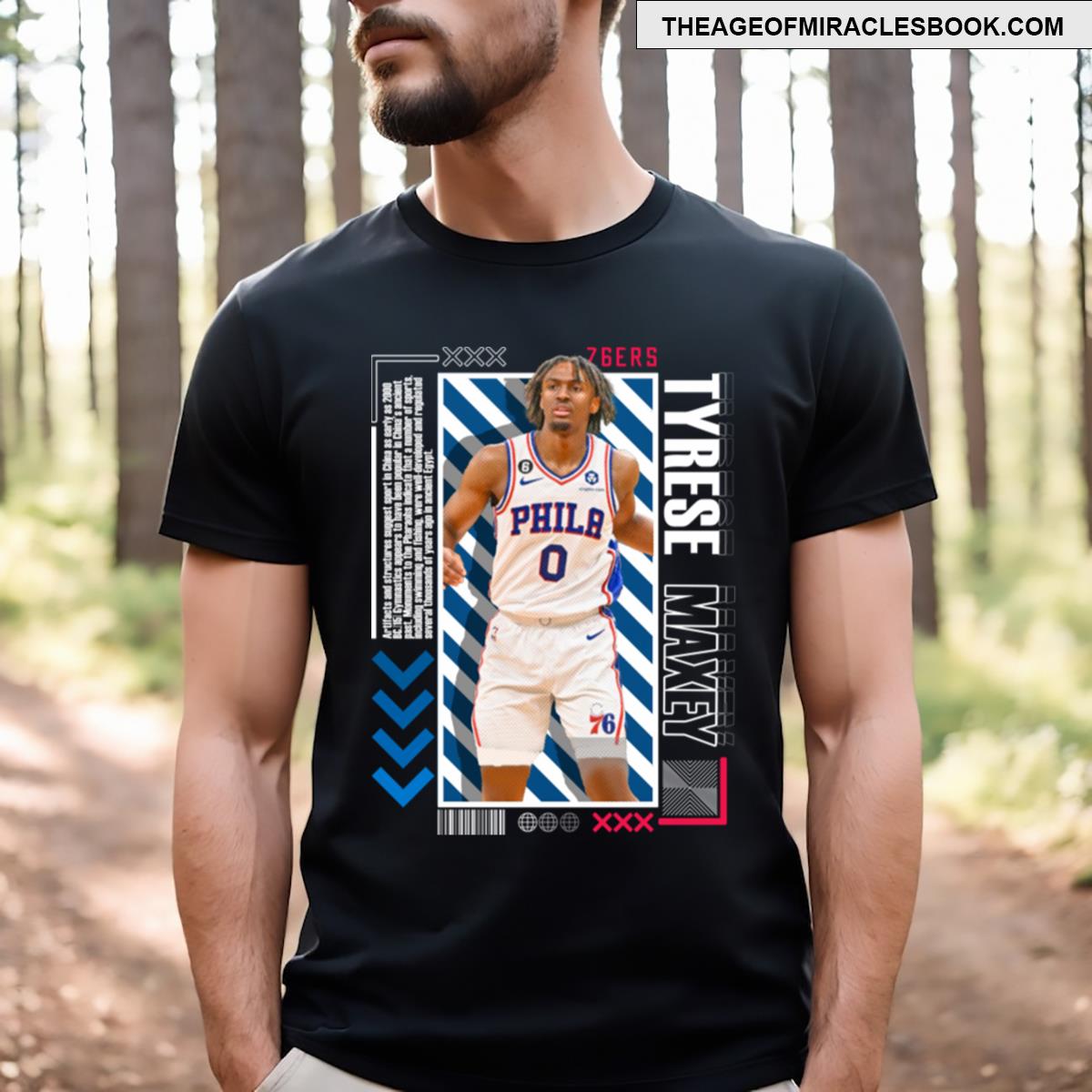 Tyrese Maxey Paper Poster Version 10 T-shirt