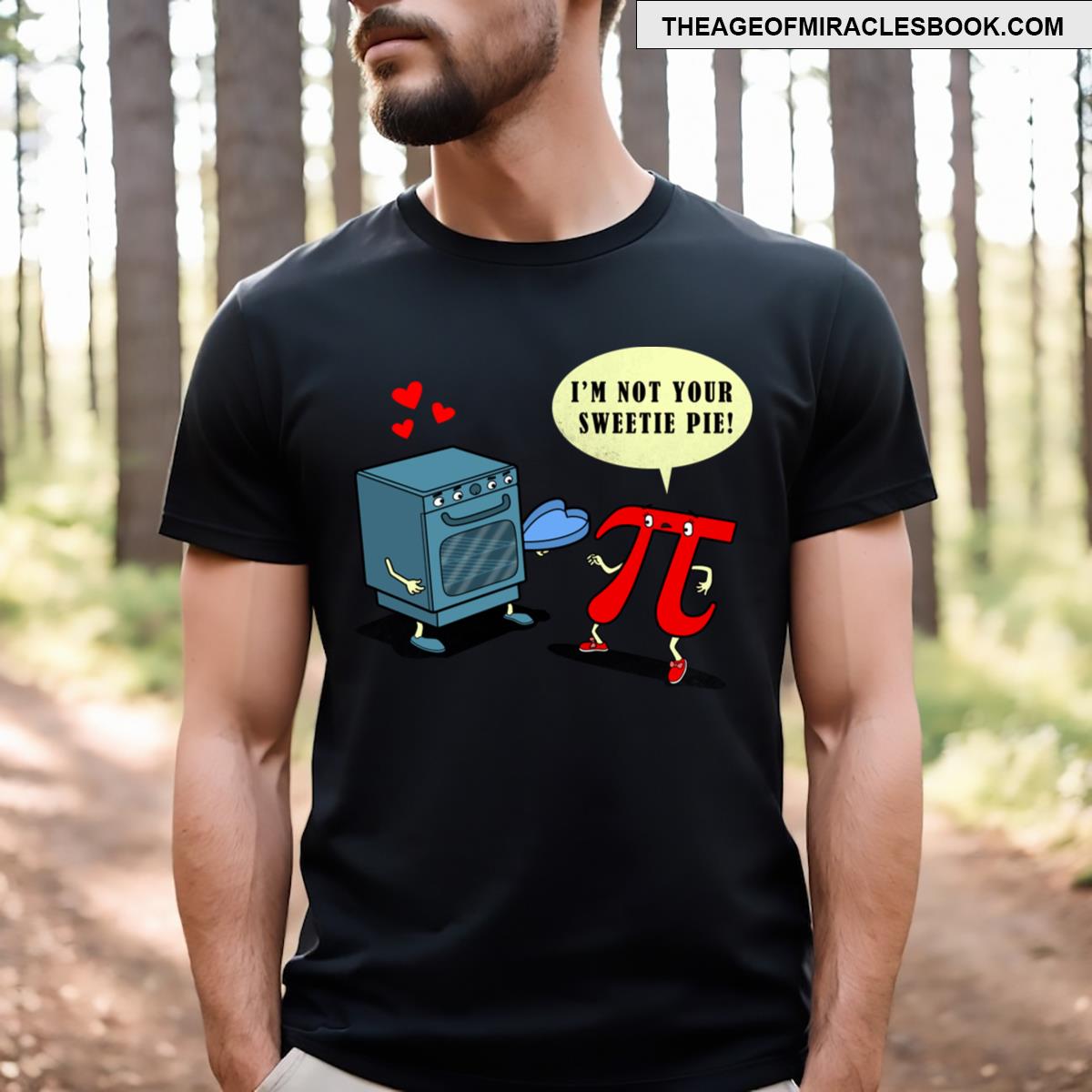 Cute Pie Day Pie Baking Math Cartoon Lovers Relationship T-shirt