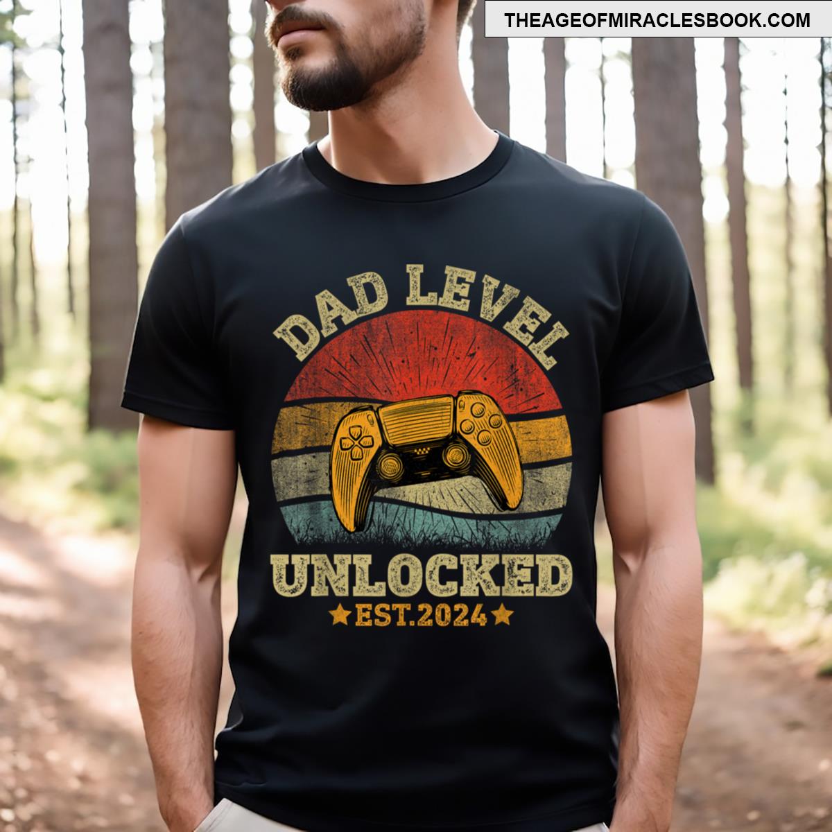 Dad Level Unlocked Est2024 New Daddy Essential T-shirt