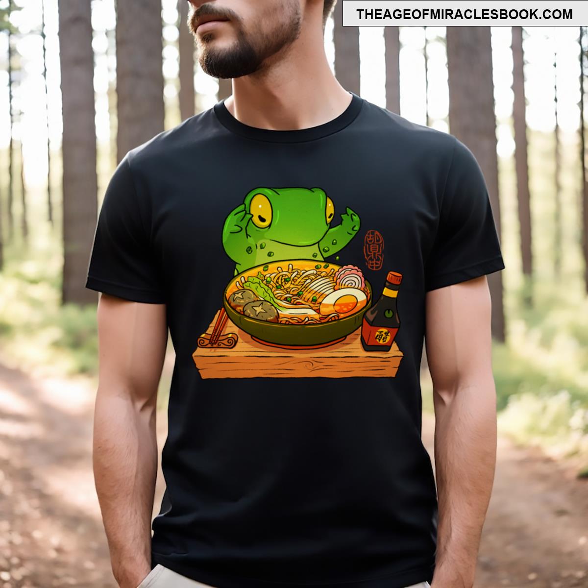 Frog Making Ramen Art T-shirt