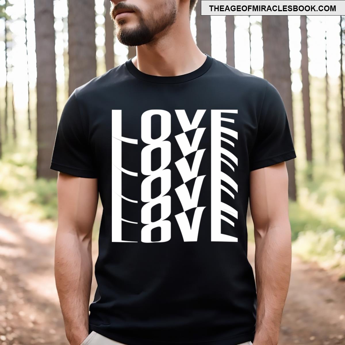 Love Twisted Design T-shirt