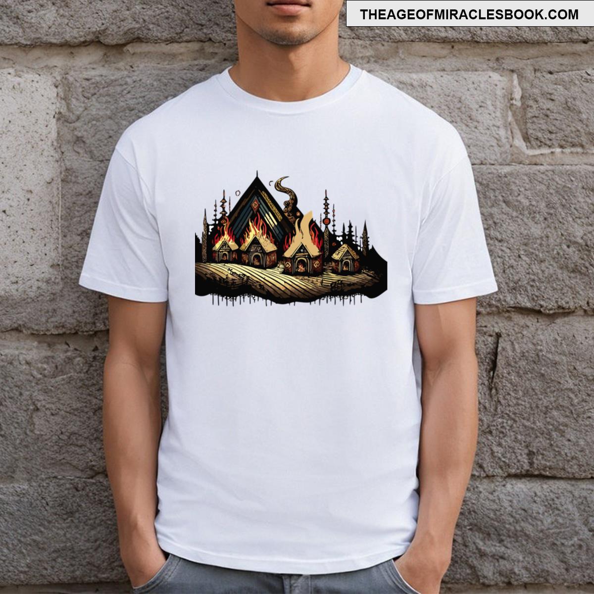 Moaj Village Fire Sj T-shirt