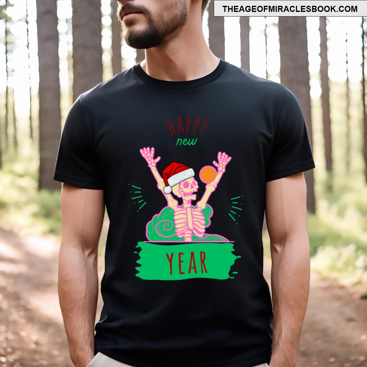 Preppy Skeleton Happy New Year T-shirt