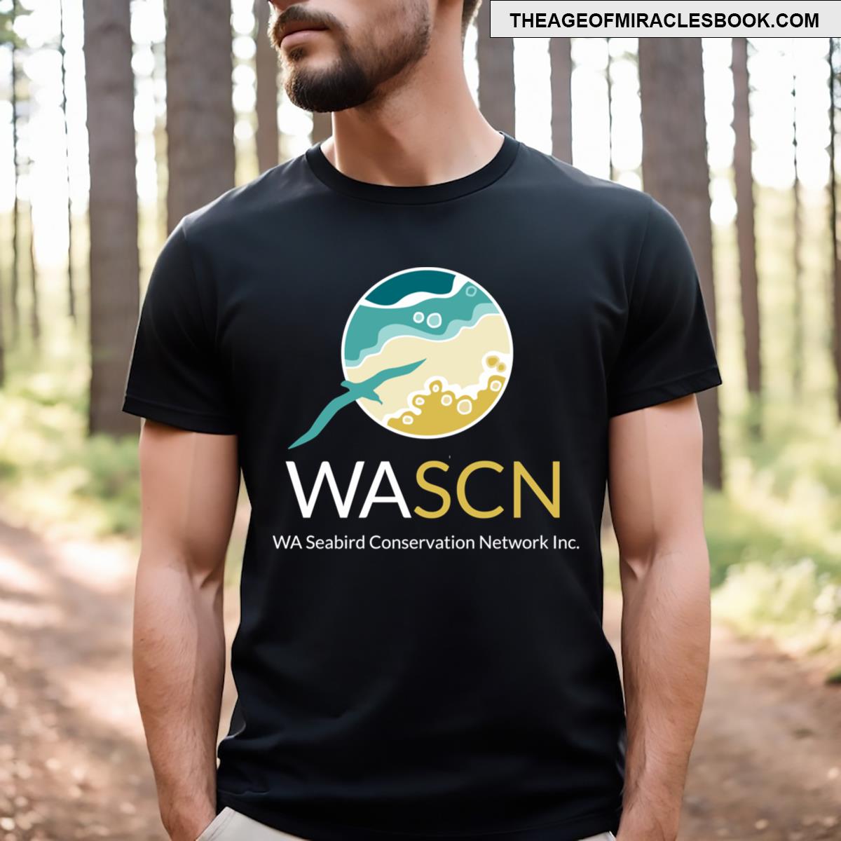 Wascn Logo Rev For Dark Background T-shirt