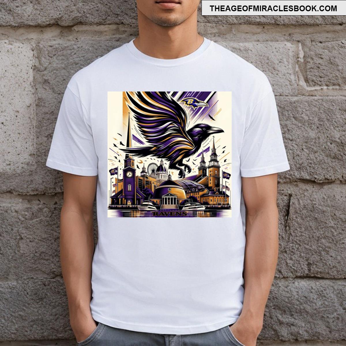 Baltimore Ravens Cityscape Artwork T-shirt