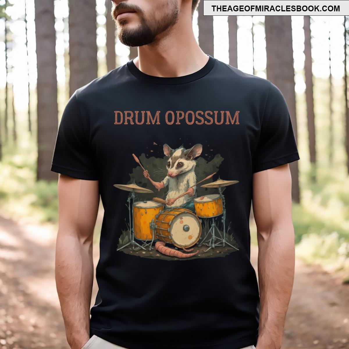 Cool Animal Drum Opossum’ T-shirt