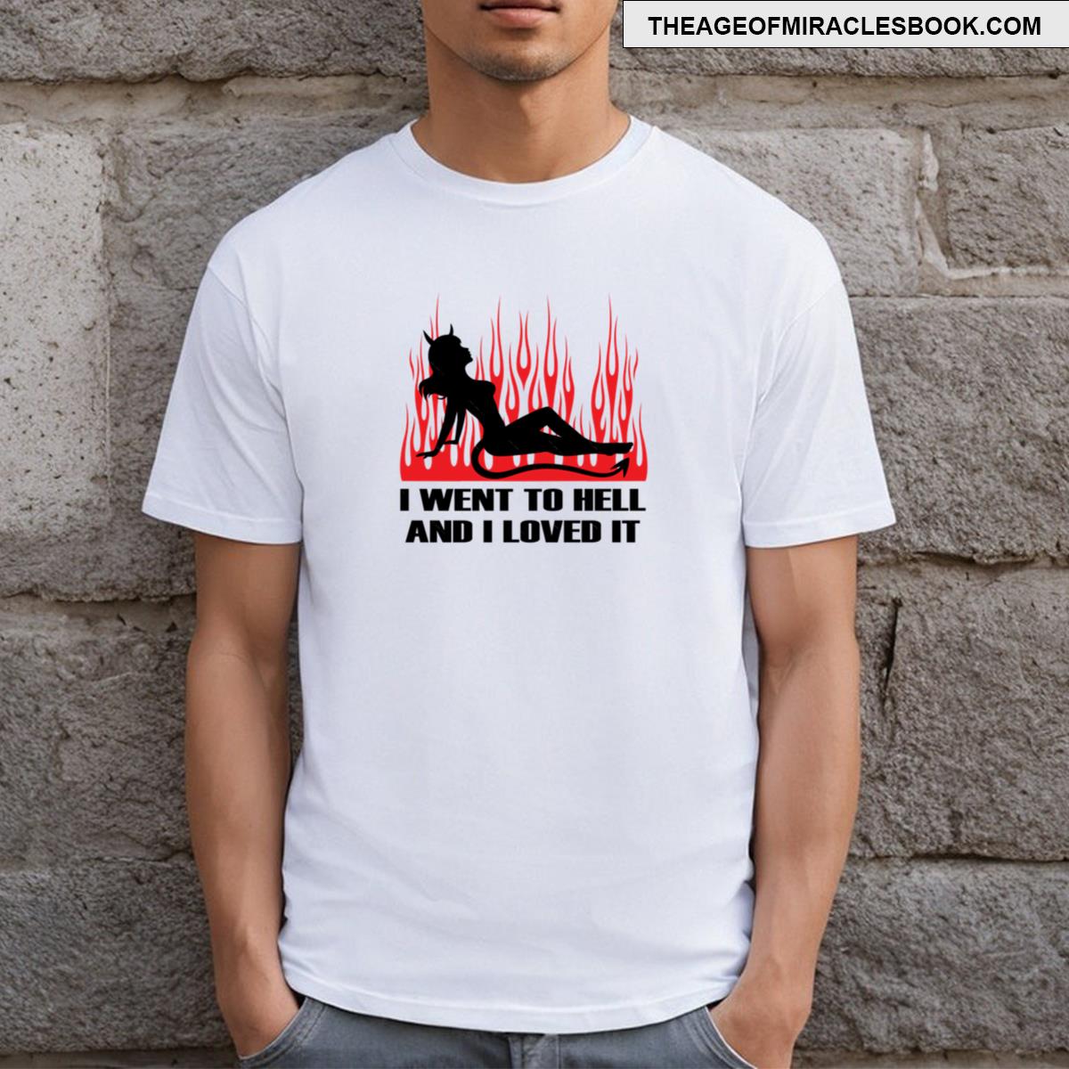 Devil Woman Fire Hell Design T-shirt