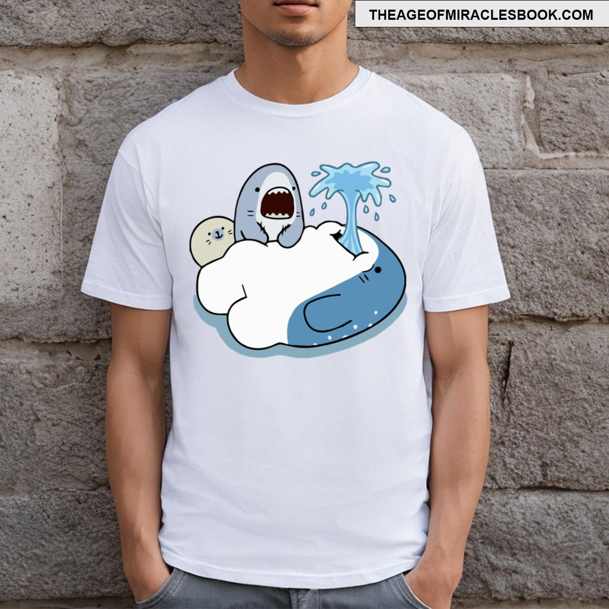 Shark Friends Stickers T-shirt