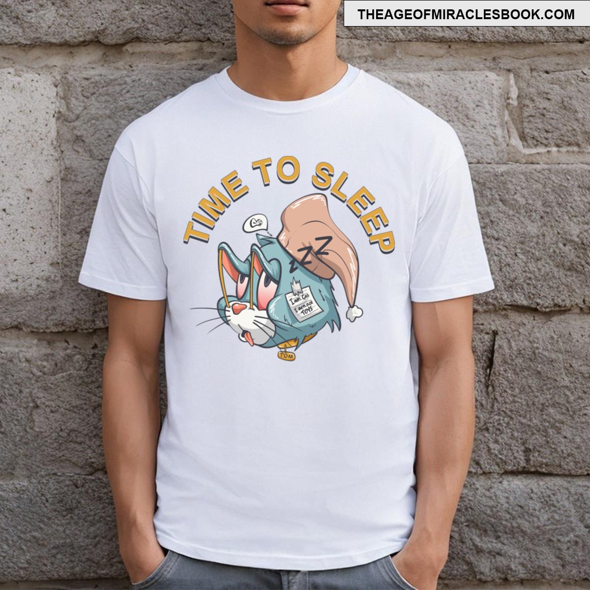 Cat Cartoons Time To Sleep T-shirt