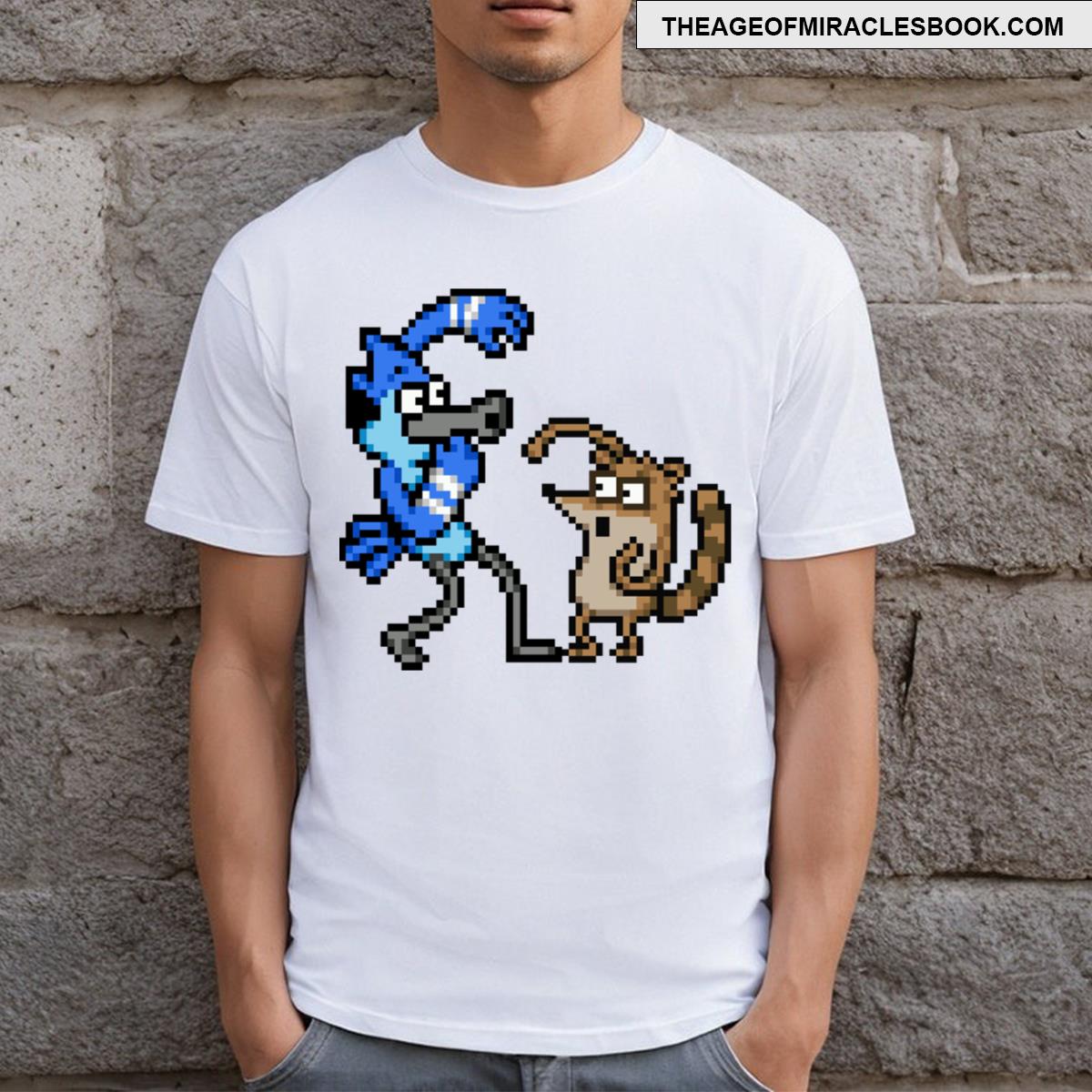 Regular Show Pixel Mordecai Rigby T-shirt