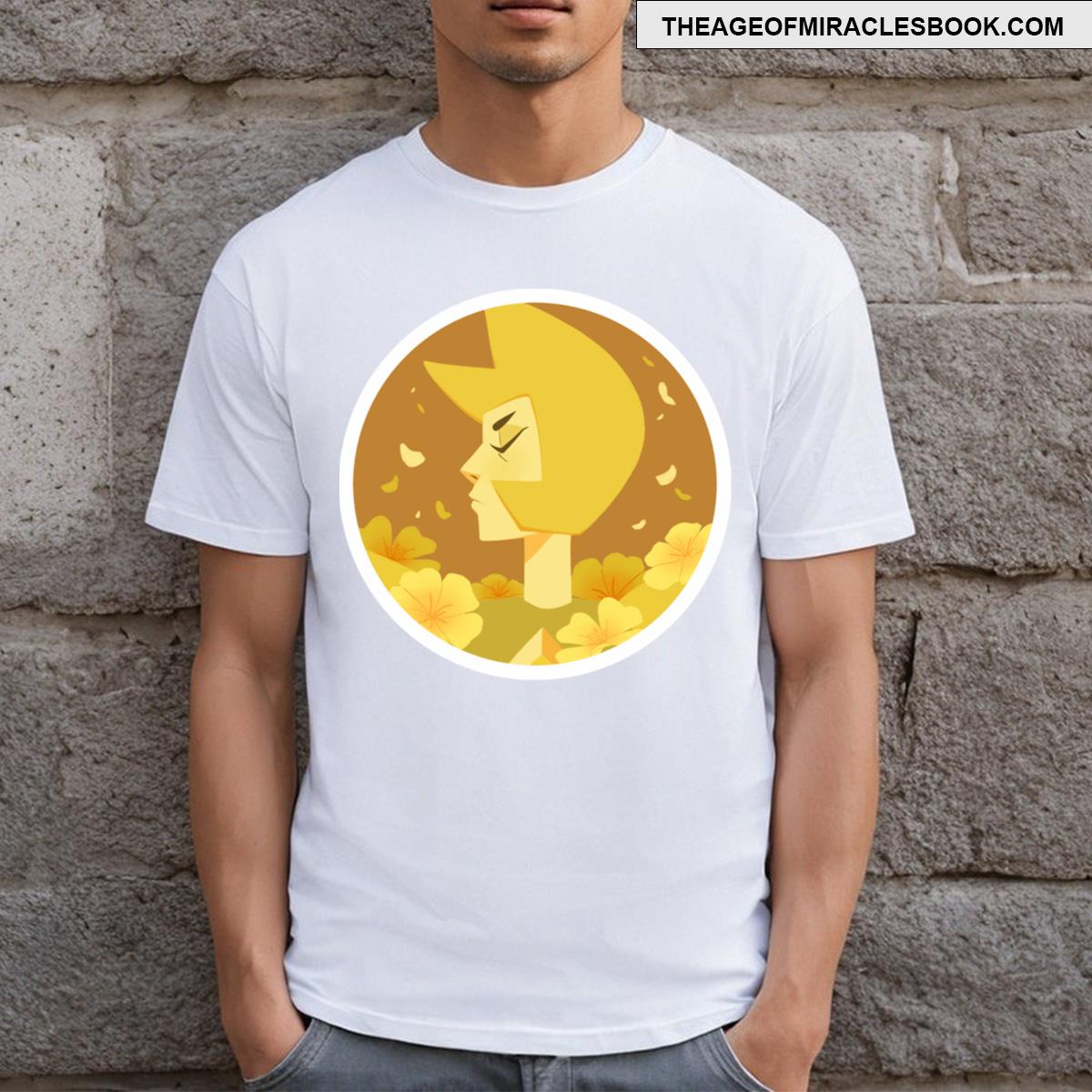 Pastel Yellow Diamond Portrait T-shirt