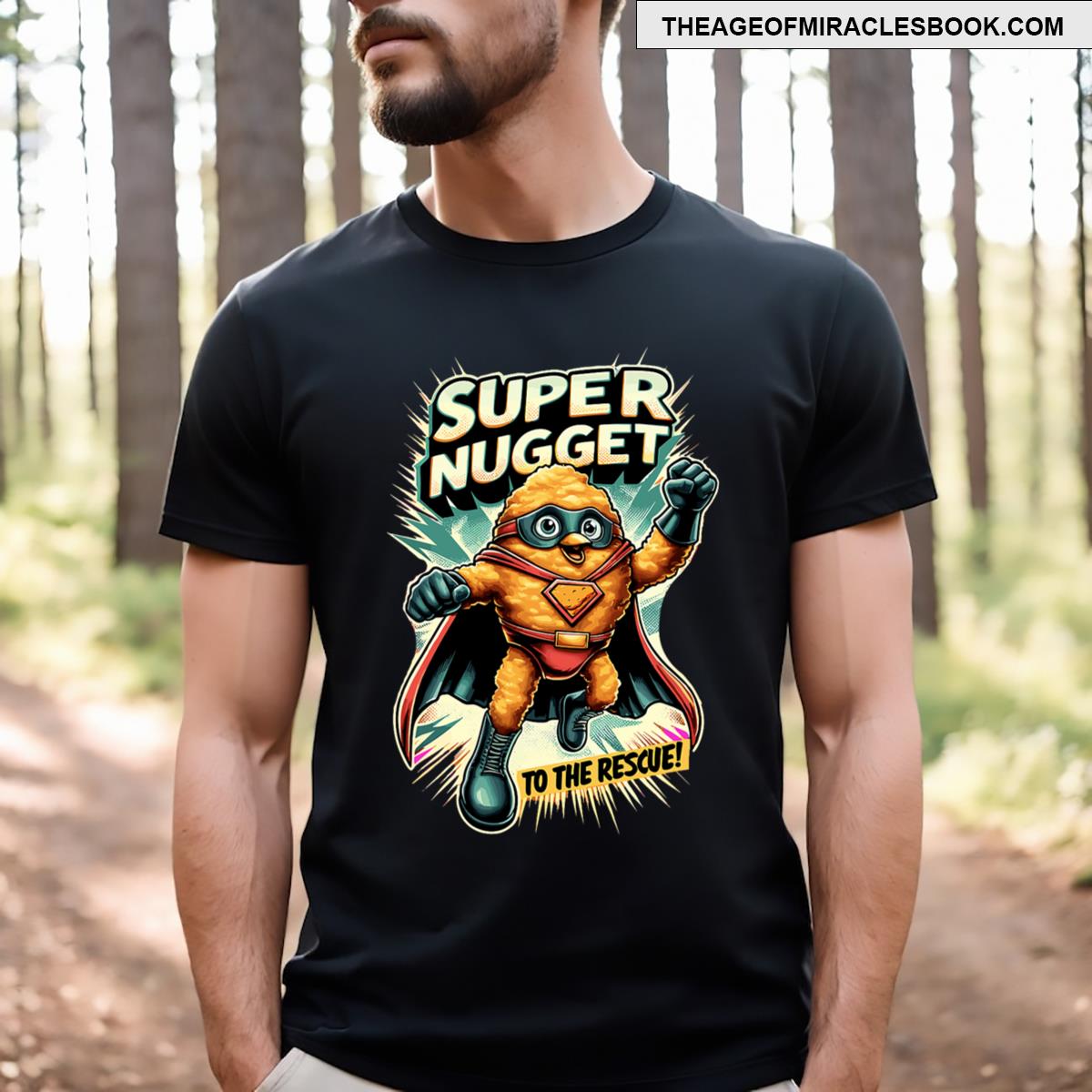 Chicken Super Nugget Nug Superhero T-shirt