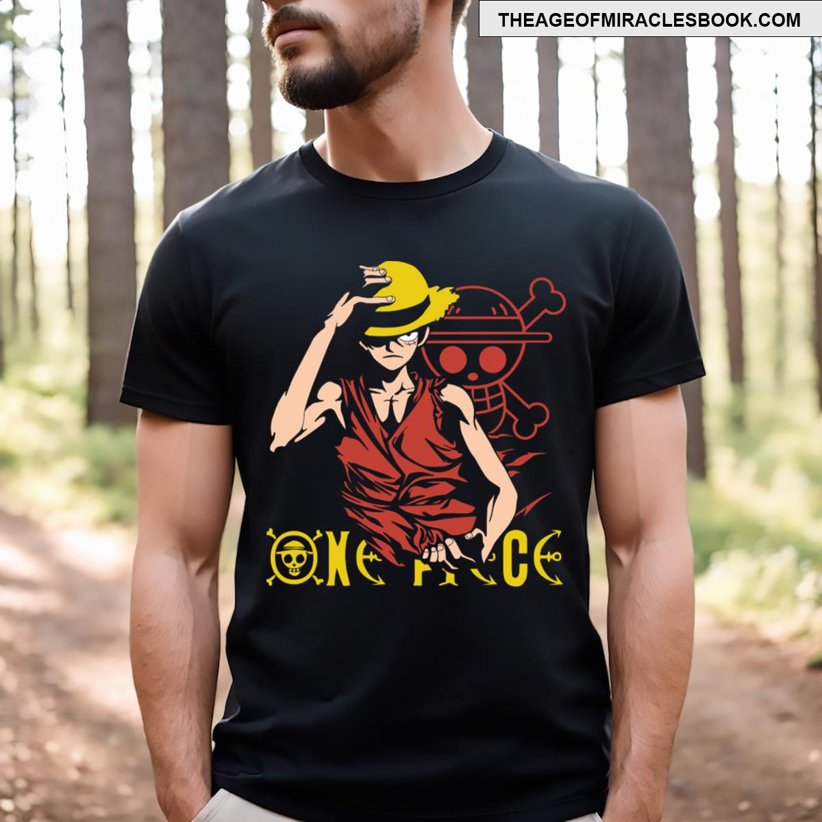 One Piece Monkey D Luffy Vector Anime T-shirt