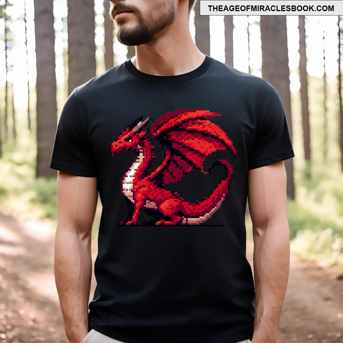 Pixel Red Dragon T-shirt