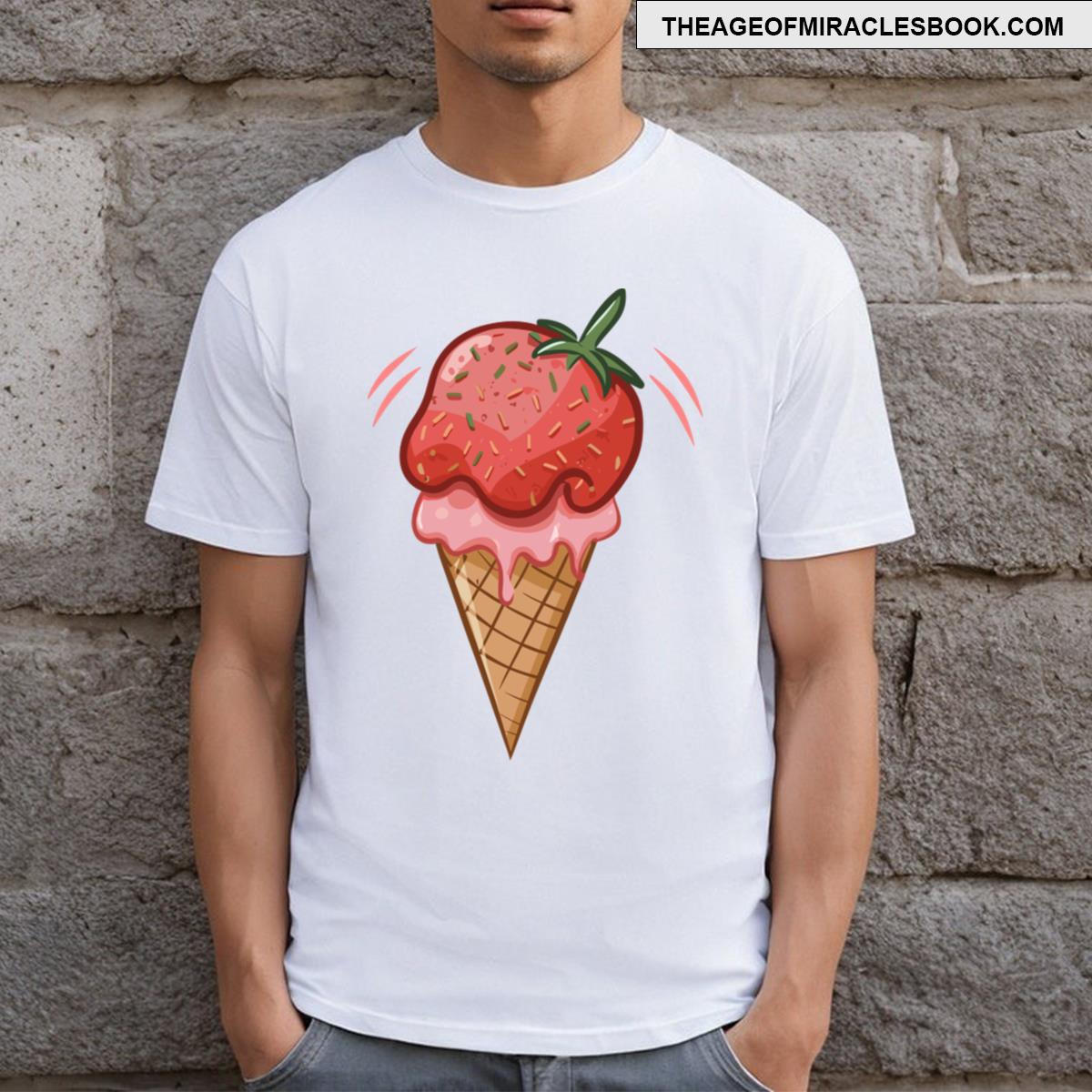 Strawberry Ice Cream Cone T-shirt