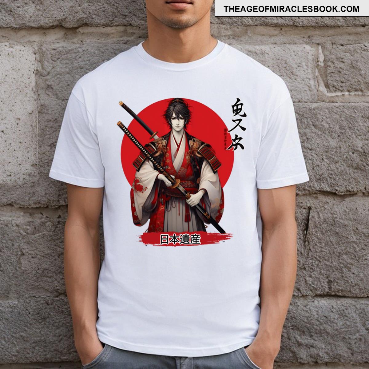 Ancient Japanese Style Samurai Warrior T-shirt