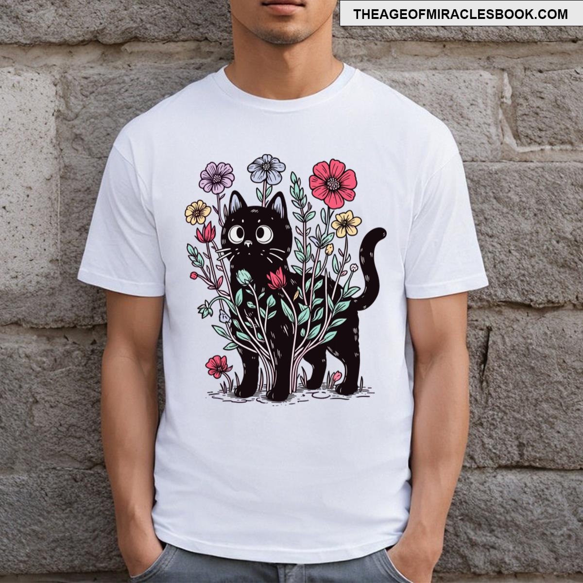Cat Flowers T-shirt