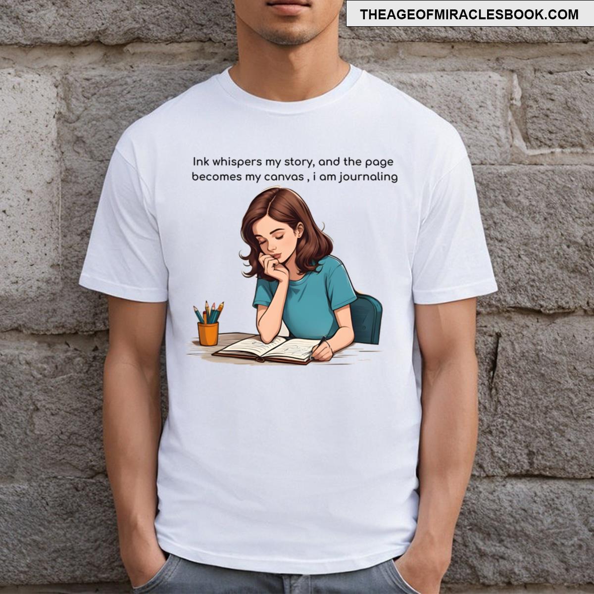 Journaling Bookworm Girl T-shirt