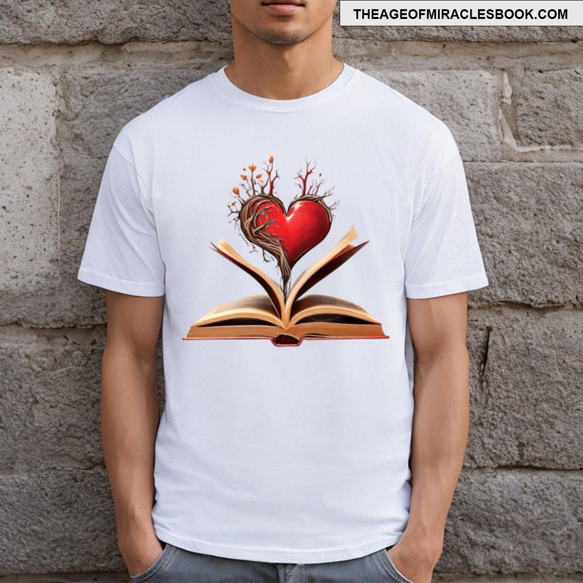 Literary Love A Heart Grows From Knowledge T-shirt