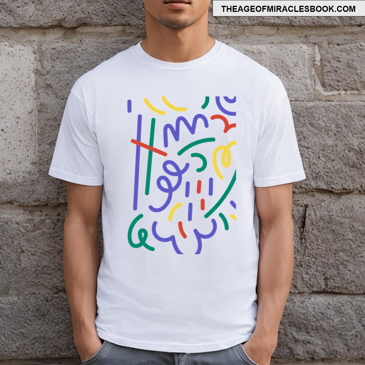 Multicolor Abstract Design T-shirt