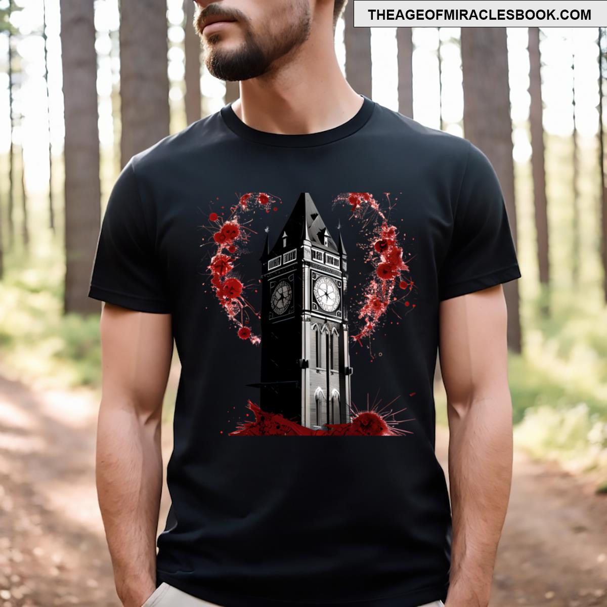 A Blood Splattered Clocktower T-shirt