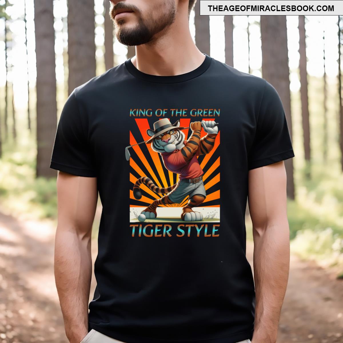 A Cool Tiger Playing Golf Long T-shirt