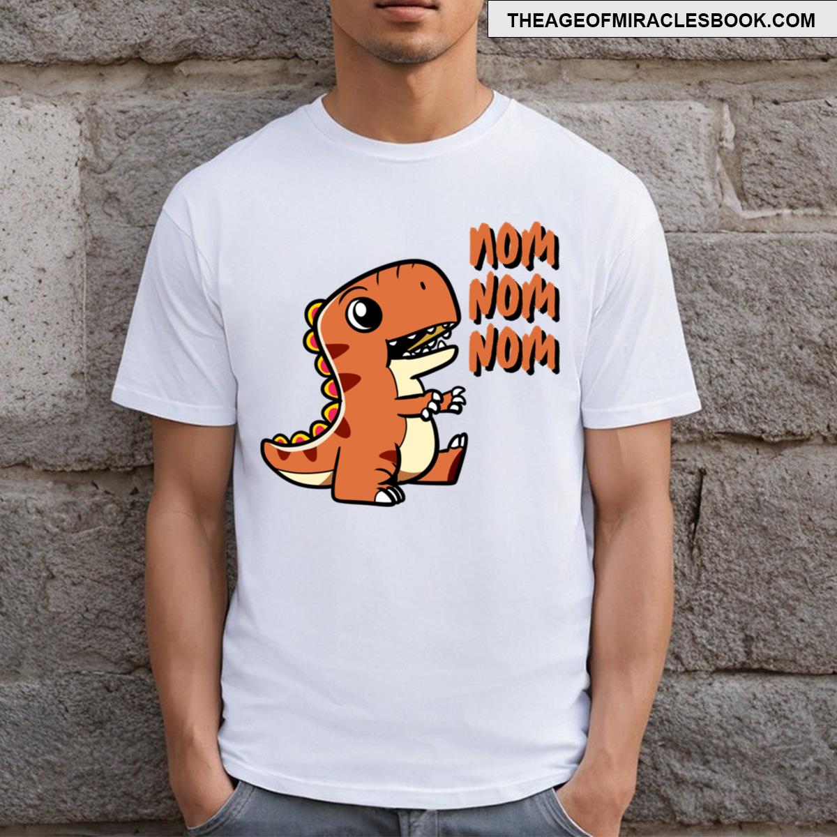 Hungry Cartoon Dinosaur T-shirt