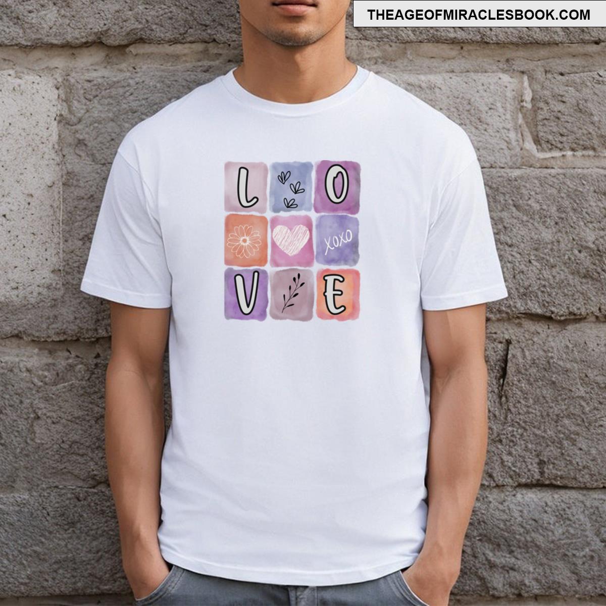 Love Graphic Grid T-shirt