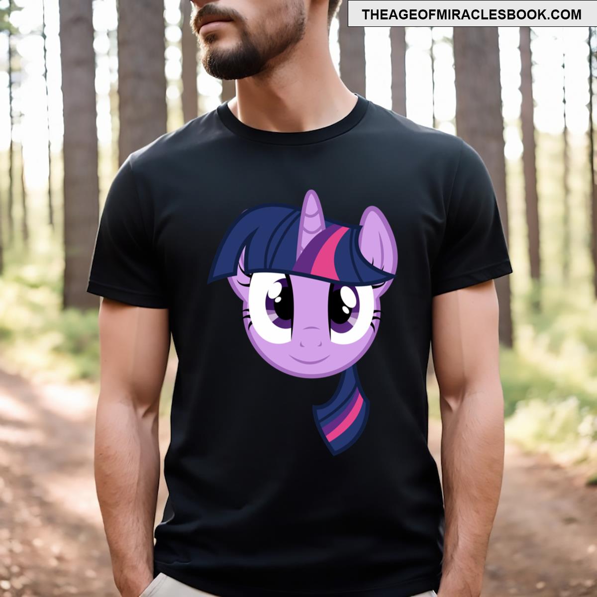 Twilight Sparkle Face Purple T-shirt