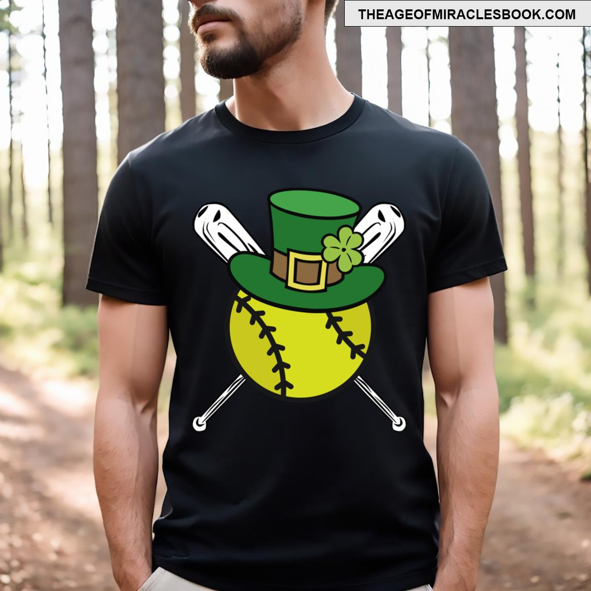 Softball Baseball Leprechaun Hat Shamrock St Patrick Day Essential T-shirt Softball Baseball Leprechaun Hat Shamrock St Patrick Day Essential T-shirt