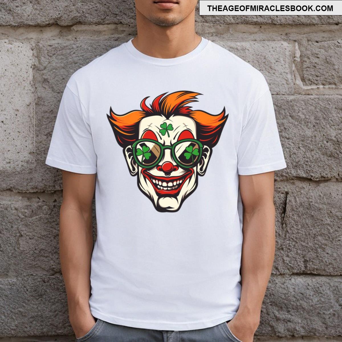St Patrick Day Smiling Clown T-shirt St Patrick Day Smiling Clown T-shirt