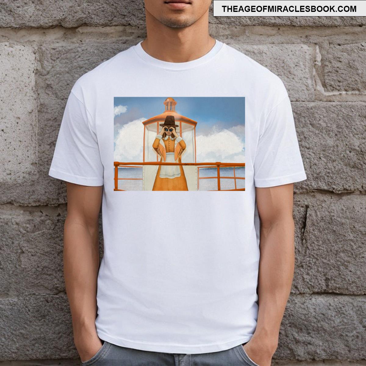 Wes Anderson Welsh Lady Lighthouse T-shirt